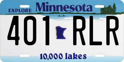 MN license plate 401RLR
