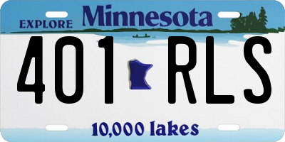 MN license plate 401RLS