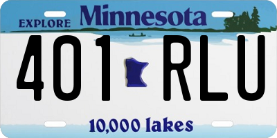 MN license plate 401RLU