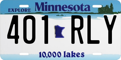 MN license plate 401RLY
