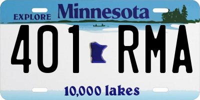 MN license plate 401RMA