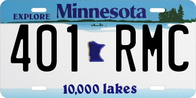 MN license plate 401RMC
