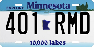 MN license plate 401RMD