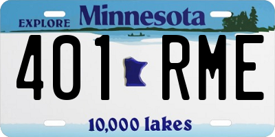 MN license plate 401RME