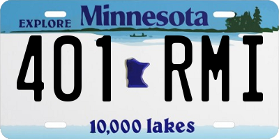 MN license plate 401RMI