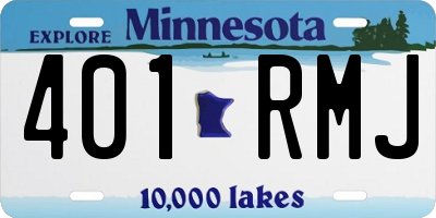 MN license plate 401RMJ