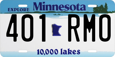 MN license plate 401RMO