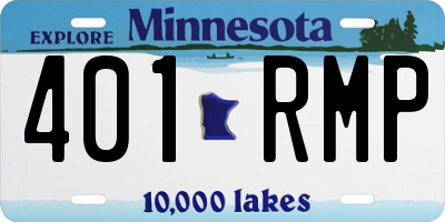 MN license plate 401RMP