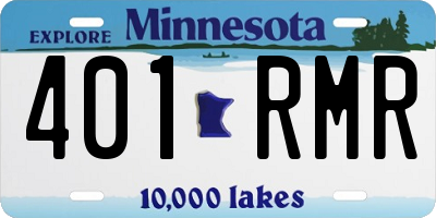 MN license plate 401RMR