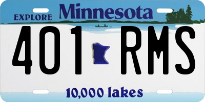 MN license plate 401RMS