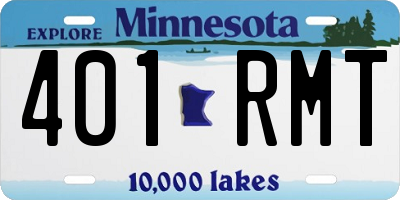 MN license plate 401RMT