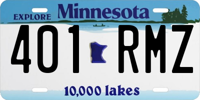 MN license plate 401RMZ