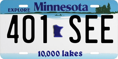 MN license plate 401SEE