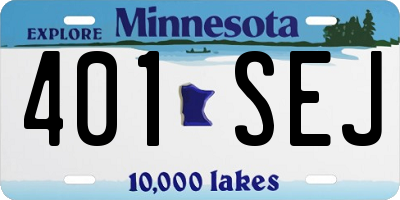 MN license plate 401SEJ