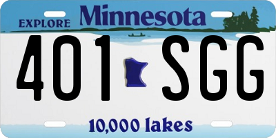 MN license plate 401SGG