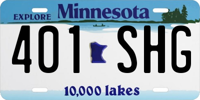MN license plate 401SHG