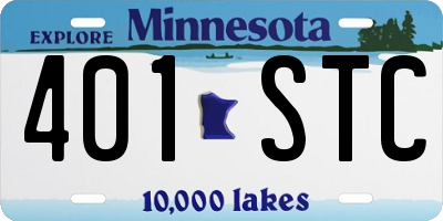 MN license plate 401STC
