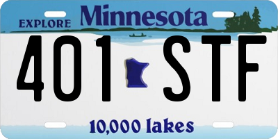 MN license plate 401STF