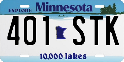 MN license plate 401STK