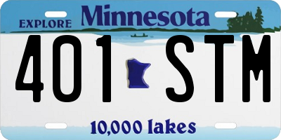 MN license plate 401STM