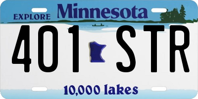 MN license plate 401STR