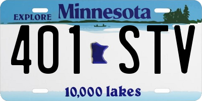 MN license plate 401STV