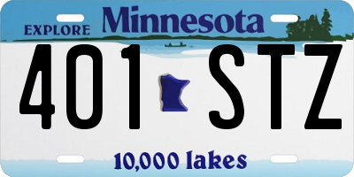 MN license plate 401STZ