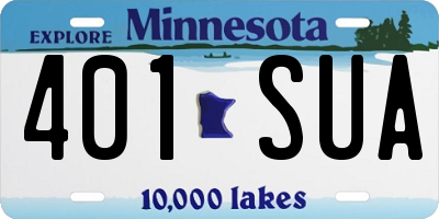 MN license plate 401SUA