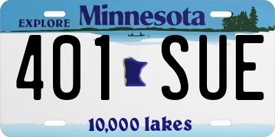 MN license plate 401SUE
