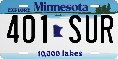 MN license plate 401SUR