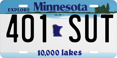 MN license plate 401SUT