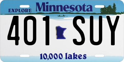 MN license plate 401SUY