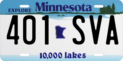 MN license plate 401SVA