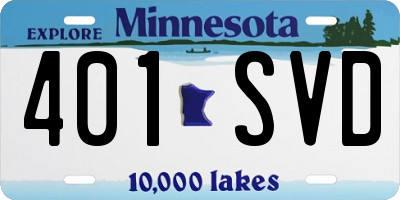 MN license plate 401SVD