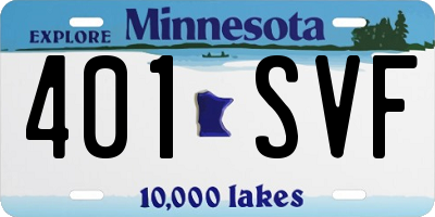 MN license plate 401SVF