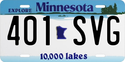 MN license plate 401SVG