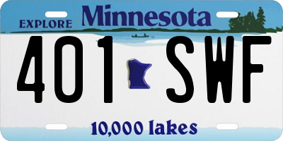 MN license plate 401SWF