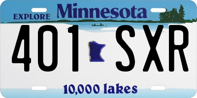 MN license plate 401SXR