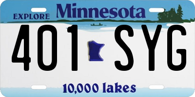 MN license plate 401SYG