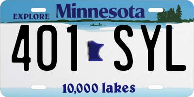 MN license plate 401SYL