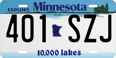 MN license plate 401SZJ