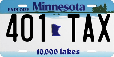 MN license plate 401TAX