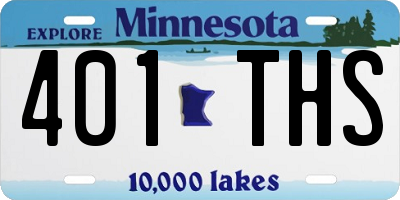 MN license plate 401THS