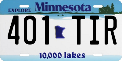 MN license plate 401TIR
