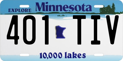 MN license plate 401TIV