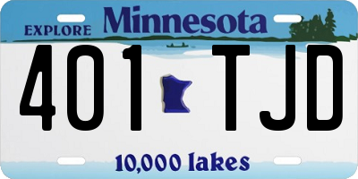 MN license plate 401TJD