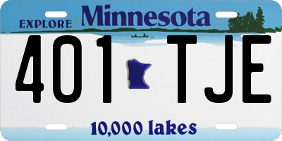 MN license plate 401TJE