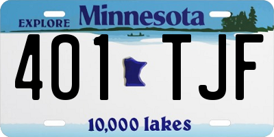 MN license plate 401TJF