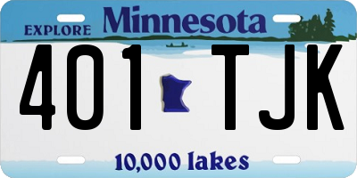 MN license plate 401TJK