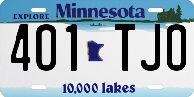 MN license plate 401TJO